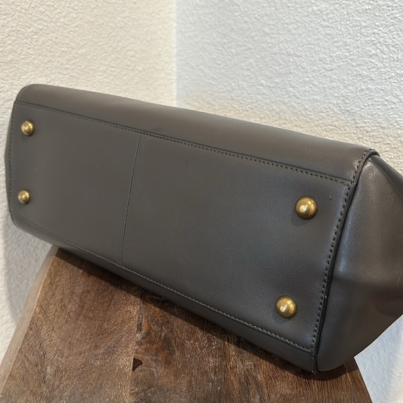 ZAC Zac Posen Eartha Folded-Guss et Tote - Grey Large Tote Handbag - Picture 7 of 11